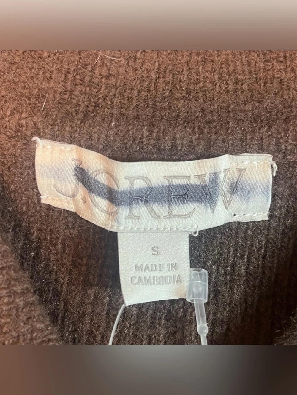 J.Crew Milano-stitch cinched-waist cardigan in deep chocolate